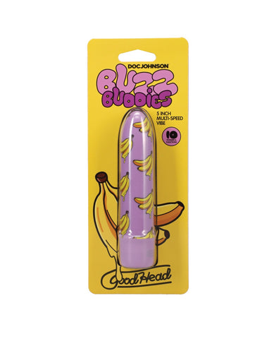 GoodHead Buzz Buddies 5" Multi-Speed Vibe - Bananas