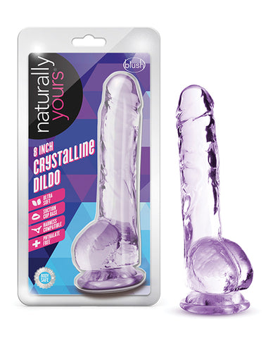 Blush Naturally Yours 8" Crystalline Dildo - Amethyst