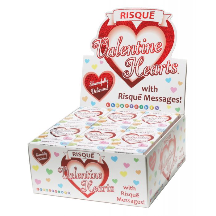 Risque Valentines Heart Candy - 1.6 oz Boxes Display of 24