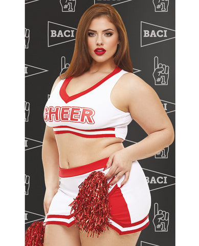 Dreams by Baci Lingerie Gameday Hottie 4-pc Set - White/Red QN