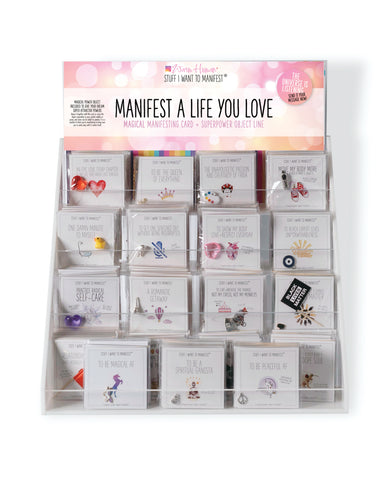 Warm Human Mini Cards w/Charms - Display of 16 Cards (12 of each style)