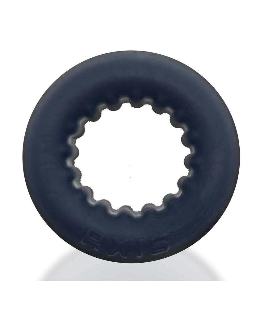 Oxballs Axis Rib Griphold Cockring - Black Ice