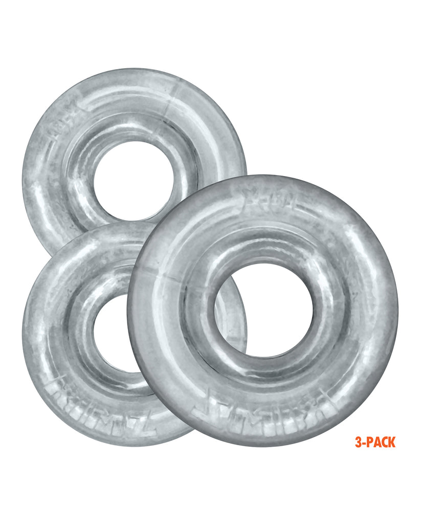 Oxballs Rimringz Multi Size 3 Pack of Cock Rings - Clear