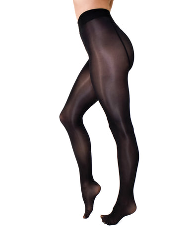 Kix'ies Strong & Silky Black Tights - Black L/XL