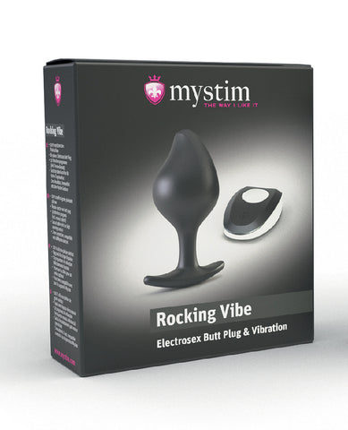 Mystim Rocking VIbe Silicone Buttplug Small - Black