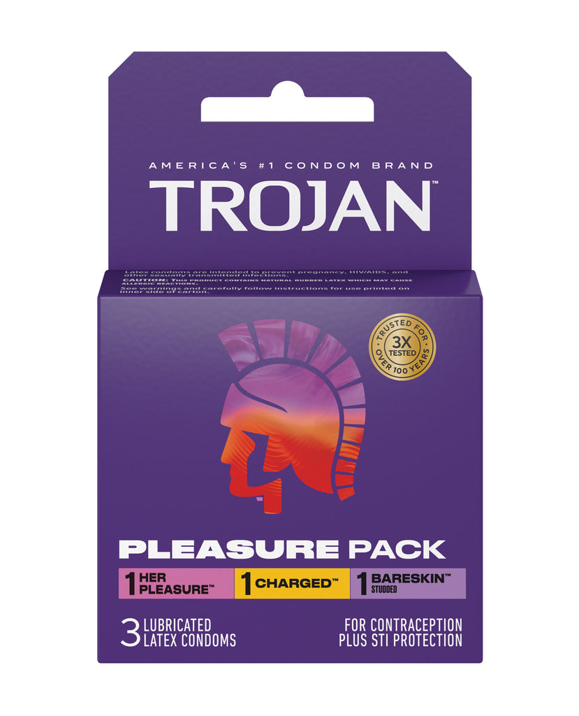 Trojan Pleasure Condoms - Asst. Box of 3