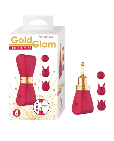 Gold Glam Tri-Tip Vibe - Red