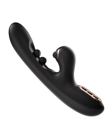 Tickler Wiggling G-Spot Vibrator & Tapping Clitoral Stimulator - Black