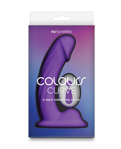 Colours Curve Vibrating 6" Dildo - Purple