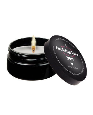 Kama Sutra Mini Massage Candle - 2 oz I F*cking Love You