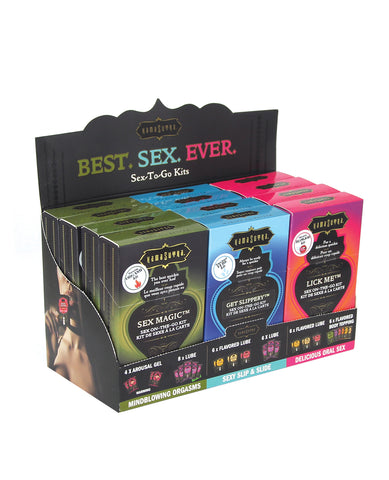Kama Sutra Sex to Go Kits Prepack Display - Display of 12
