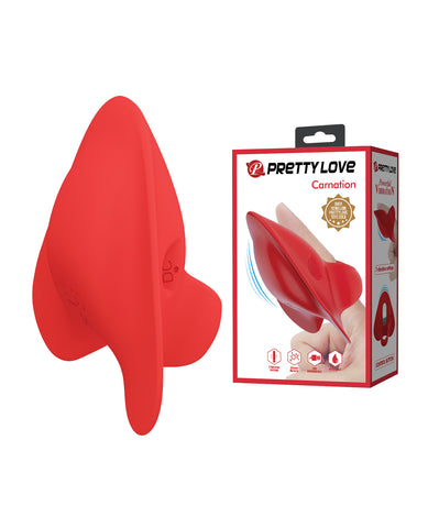 Pretty Love Carnation Manta Ray Finger Vibe - Red