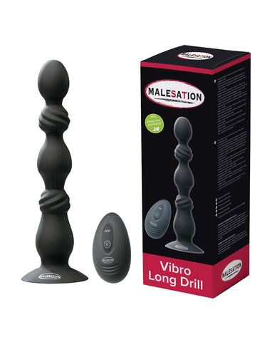 Malesation Vibro Long Anal Drill - Black