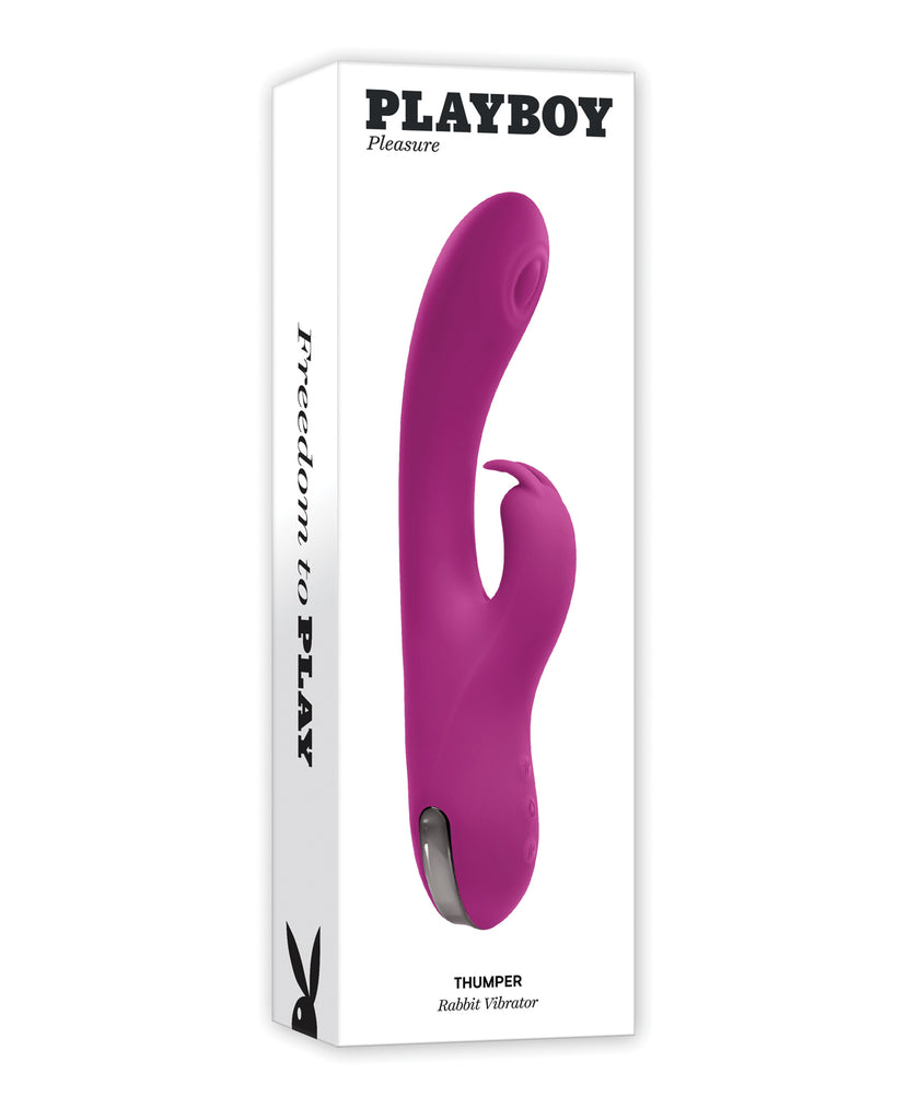 Playboy Pleasure Thumper Rabbit Vibrator - Wild Aster
