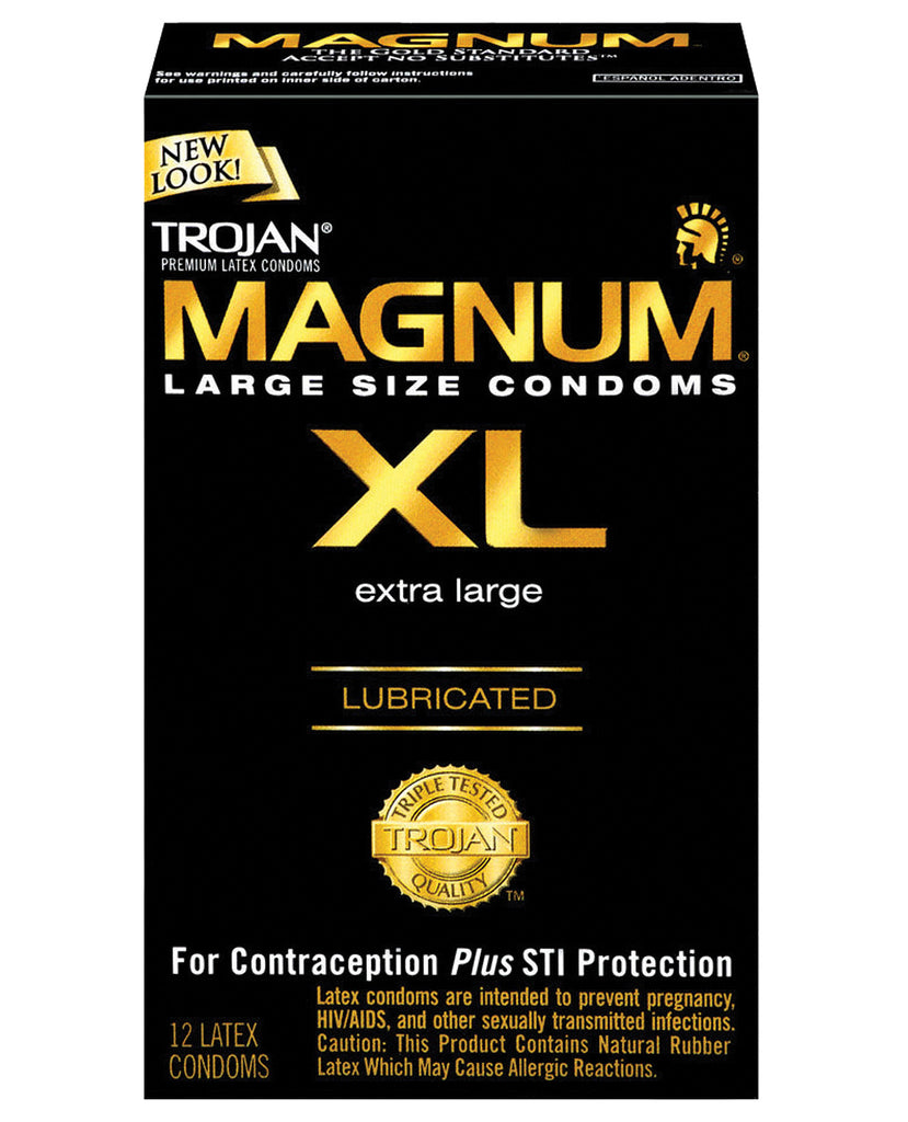 Trojan Magnum XL Lubricated Condoms - Box of 12