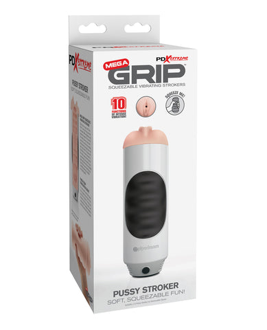 Pipedream Extreme Toyz Mega Grip Squeezable Vibrating Strokers - Pussy