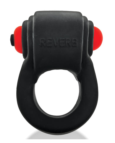 Hunky Junk Revring Cock Ring w/Vibe - Tar w/Red Vibe