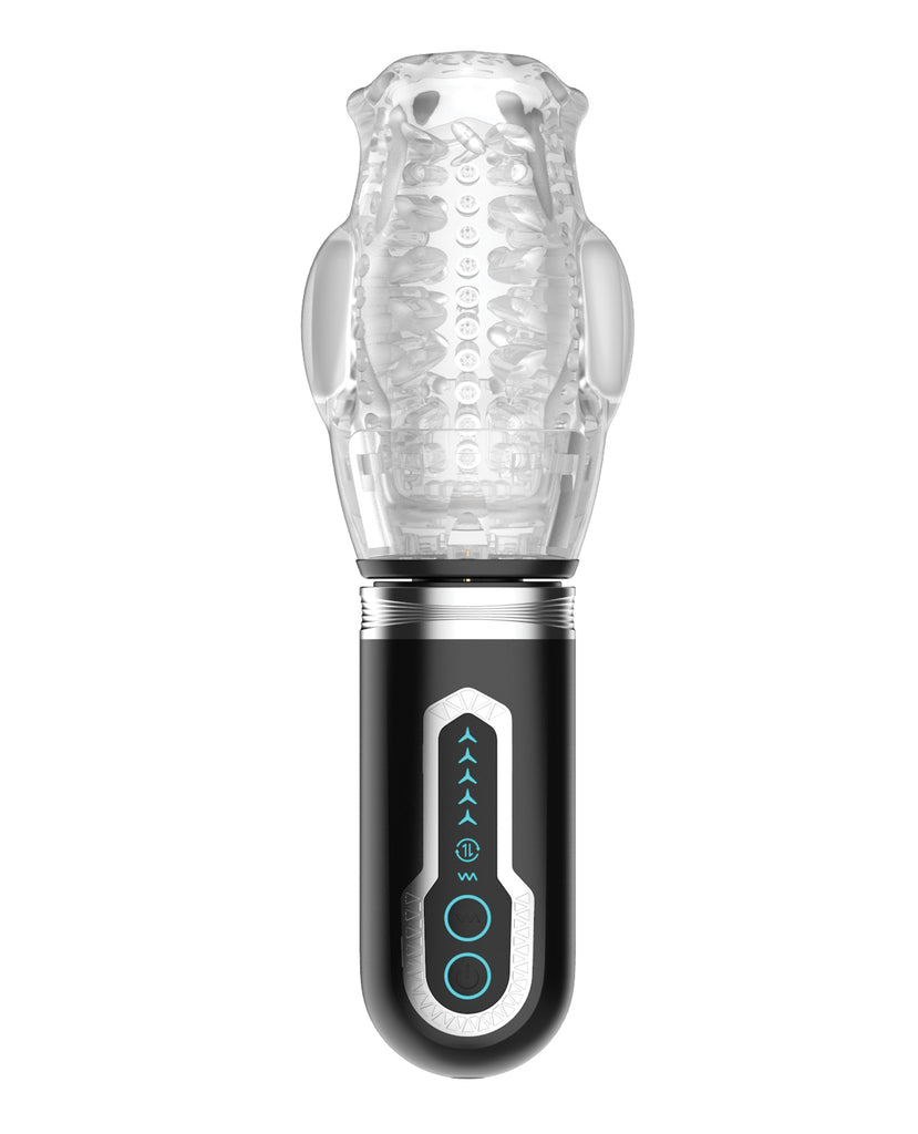 Thrusting, Rotating & Vibrating Oral Sex Masturbator - Black