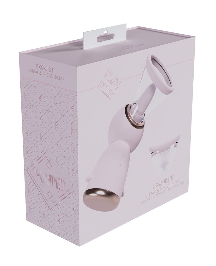 Shots Pumped Exquisite Rechargeable Vulva & Breast Pump - Pink