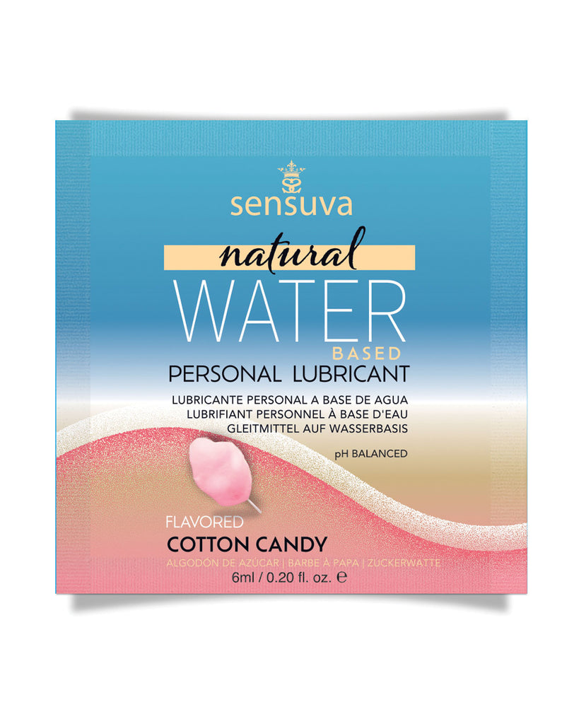 Sensuva Natural Water Based Personal Lubricant Single Use Packet - 6 ml Cotton Candy