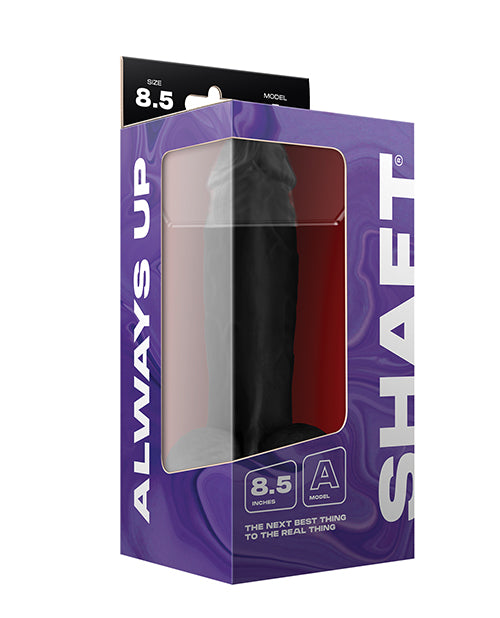 Shaft Model A Flexskin Liquid Silicone 8.5" Dong w/Balls - Black