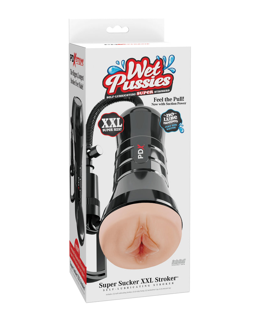 PDX Extreme Wet Pussies Super Sucker XXL Stroker - Light