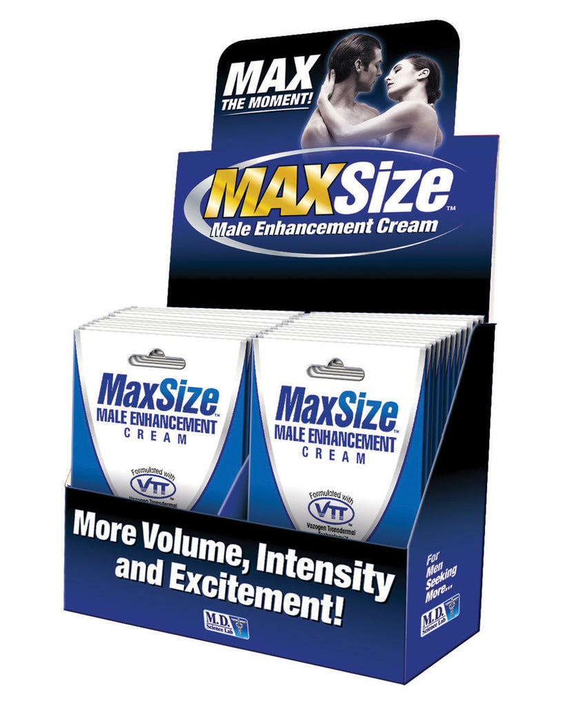 Max Size Male Enhancement Cream - Foil Packet Display of 24