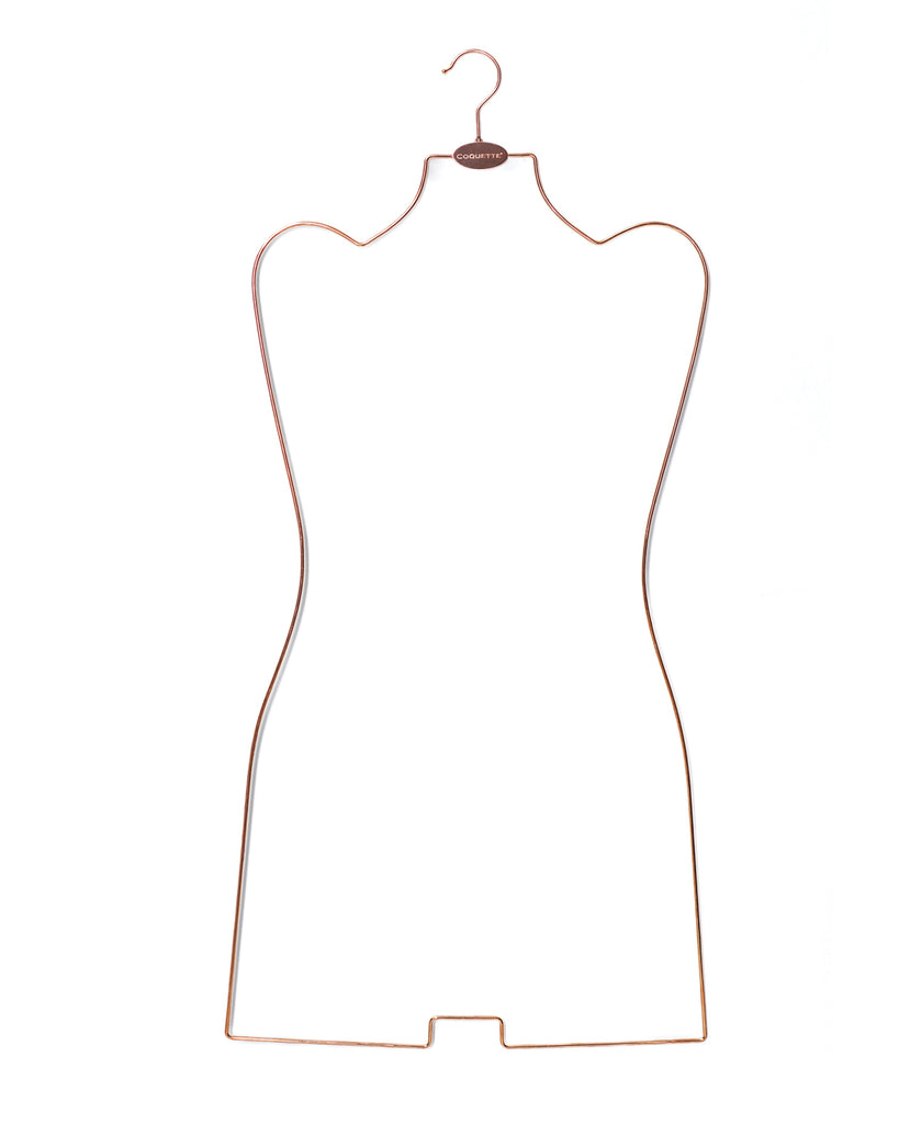 Coquette Branded Metal Body Hanger - Rose Gold