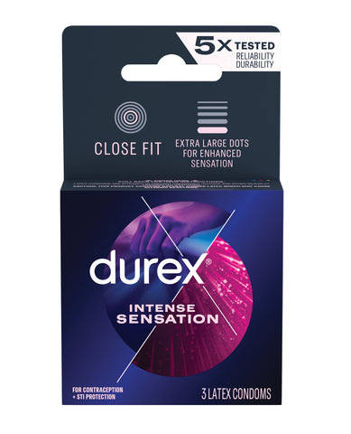 Durex Intense Sensation Condoms - Box of 3