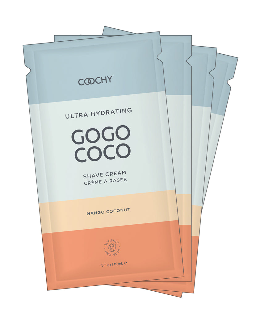 COOCHY Ultra Hydrating Shave Cream Bulk Bag - .35 oz Mango Coconut Foil Bag of 24