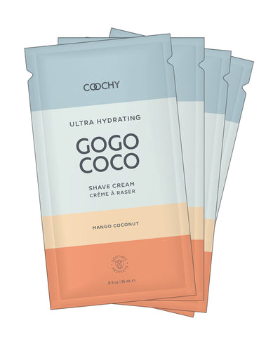COOCHY Ultra Hydrating Shave Cream Bulk Bag - .35 oz Mango Coconut Foil Bag of 24
