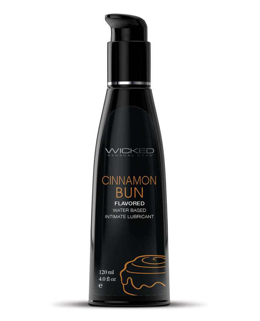 Wicked Sensual Care Aqua Waterbased Lubricant - 4 oz Cinnamon Bun