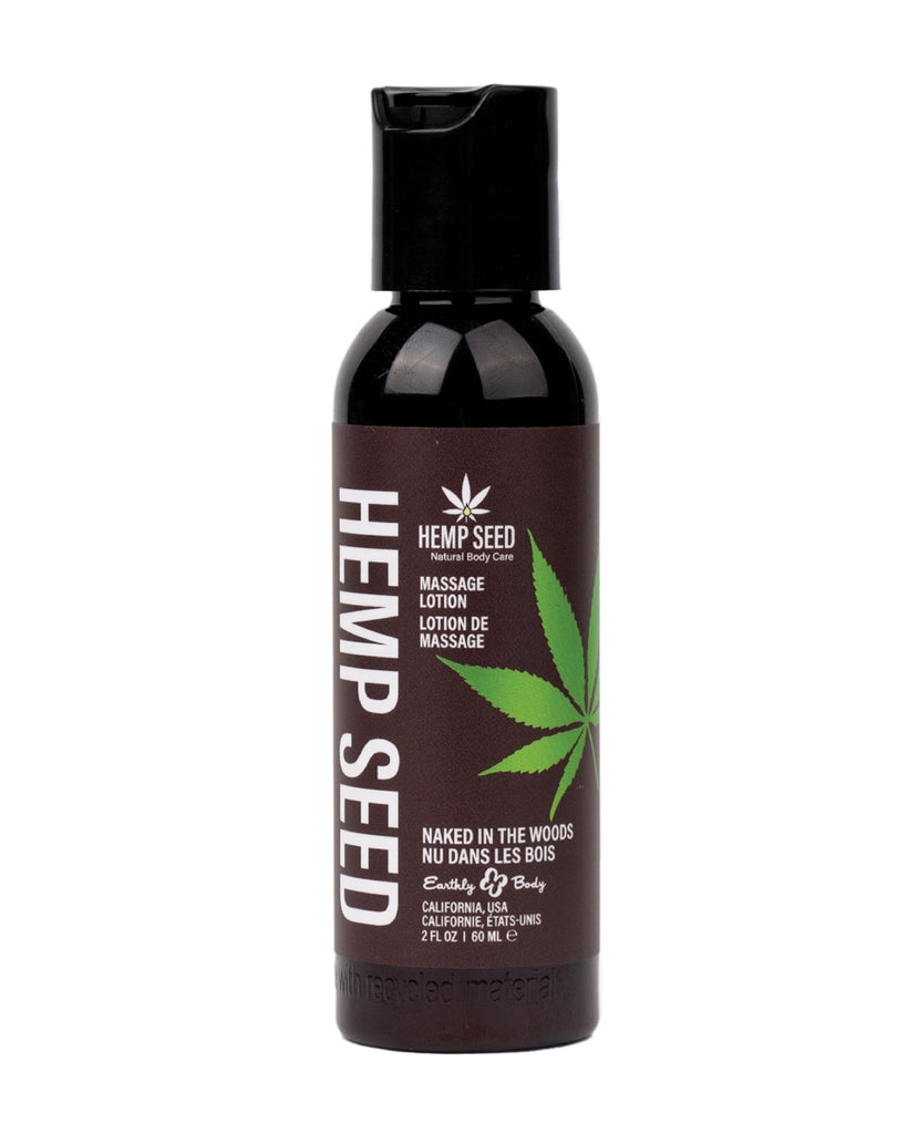 Earthly Body Hemp Seed Massage Lotion - 2 oz Naked in the Woods