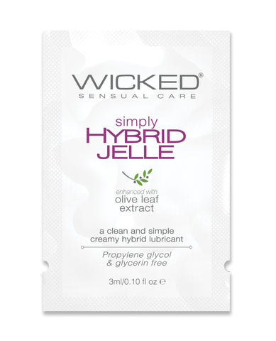 Wicked Sensual Care Simply Hybrid Jelle Lubricant - .1 oz