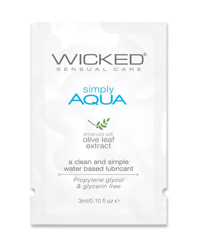 Wicked Sensual Care Simply Aqua Water Based Lubricant  - .1 oz