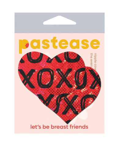 Pastease Glitter XOXO Heart - Red/Black O/S