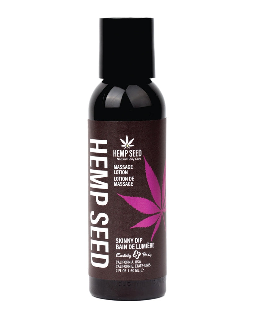Earthly Body Hemp Seed Massage Lotion - 2 oz Skinny Dip