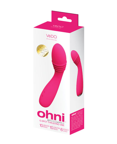 VeDO Ohni Rechargeable G-Spot Thrusting Vibe - Pink