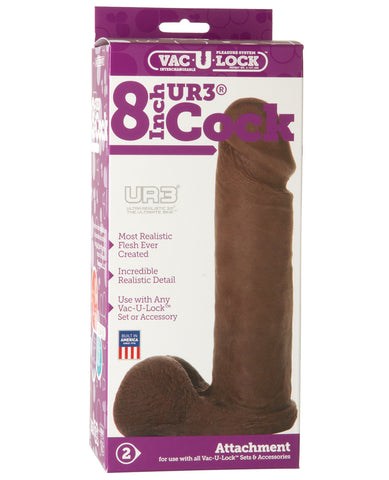 Vac-U-Lock 8" ULTRASKYN Cock Attch. - Black
