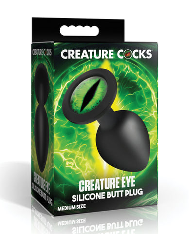 Creature Eye Green Eye Silicone Butt Plug - Medium