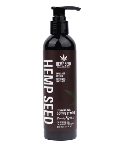 Earthly Body Hemp Seed Massage Lotion - 8 oz Guavalava