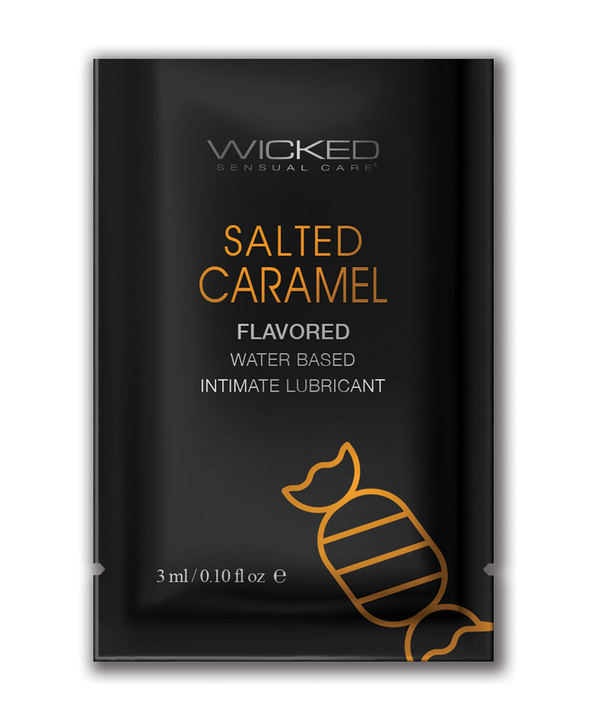 Wicked Sensual Care Aqua Waterbased Lubricant - .1 oz Salted Caramel