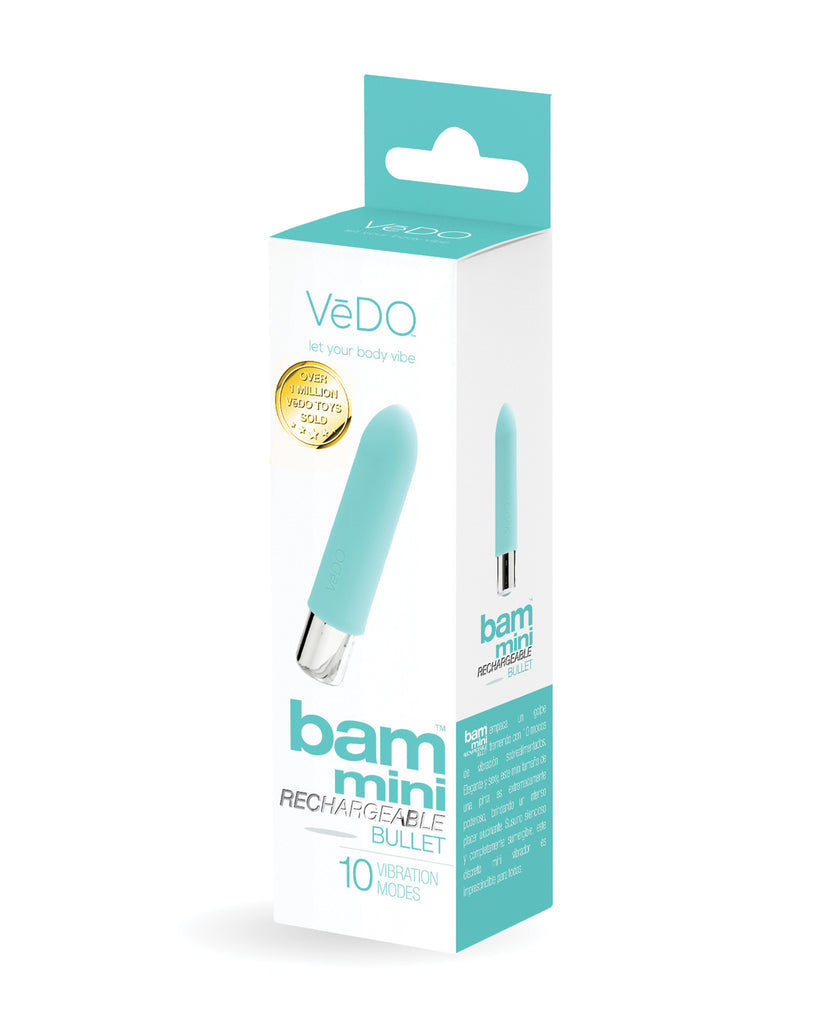 VeDO Bam Mini Rechargeable Bullet Vibe - Turquoise