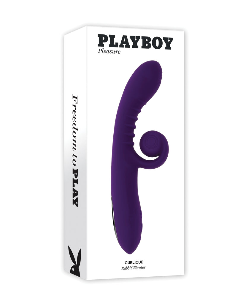 Playboy Pleasure Curlicue Rabbit Vibrator - Acai