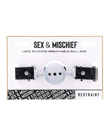 Sex & Mischief Lace Silicone Breathable Ball Gag