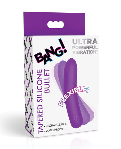 Bang! Tapered Flexible Silicone Bullet - Purple