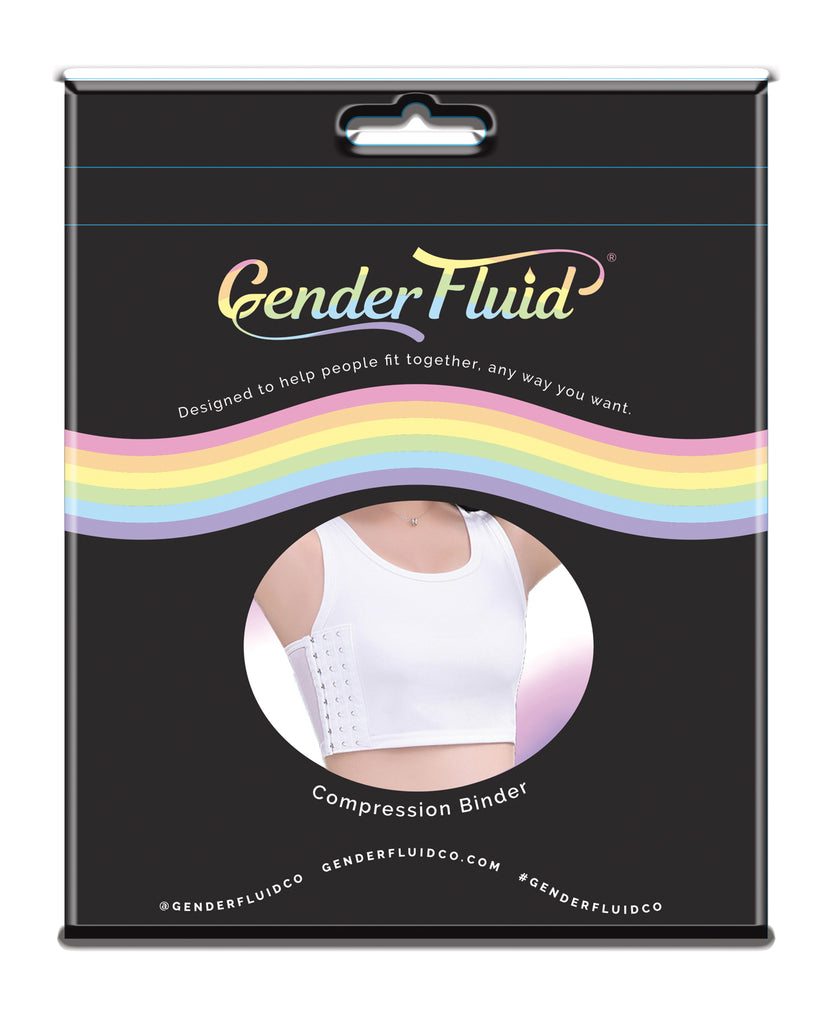 Gender Fluid Chest Compression Binder - M White