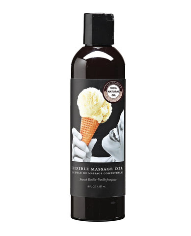 Earthly Body Edible Massage Oil - 8 oz French Vanilla