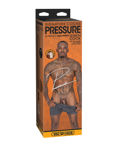 Signature Cocks ULTRASKYN 10" Cock w/Removable Vac-U-Lock Suction Cup  - Pressure