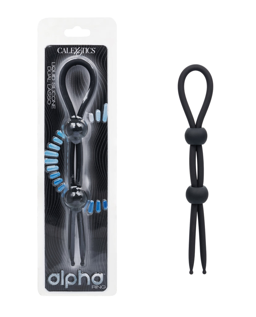Alpha Liquid Silicone Dual Lasso - Black